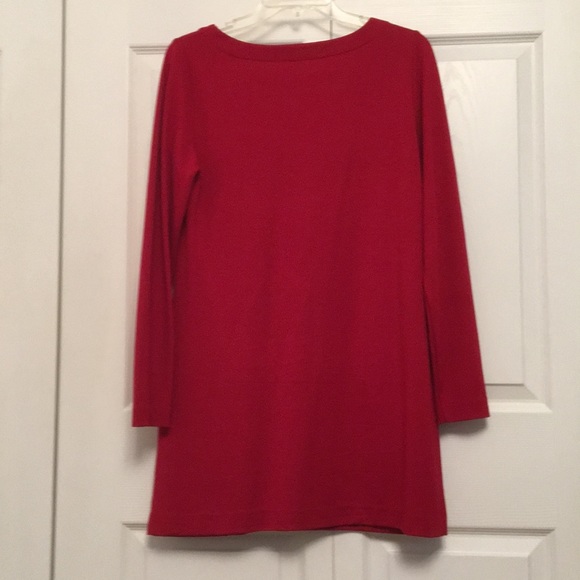 NWT $45 Christopher & Banks Red Pullover Top Tunic - Picture 5 of 8